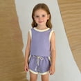thumbnail image 2 of Jamsmile Toddler Girls Sets Summer Sportswear Outfits Sleeveless Vests And Shorts 2 Piece Playwear Athletic Kids Girls Suits, 2 of 5
