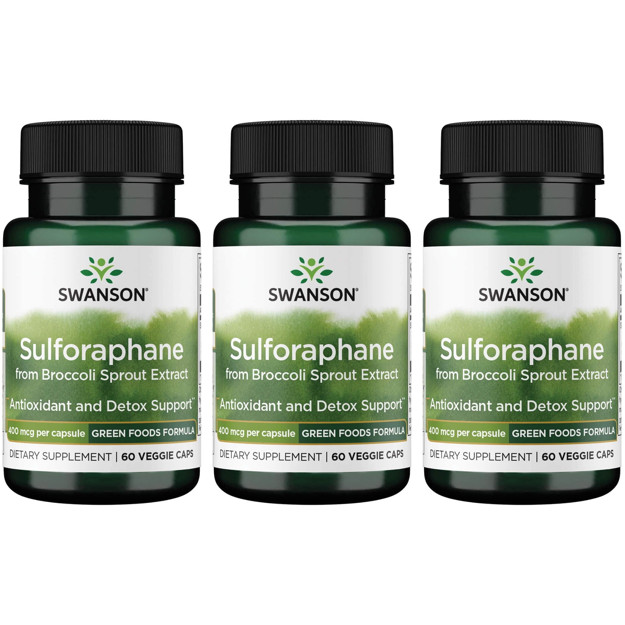 Swanson Sulforaphane from Broccoli Sprout Extract 400 mcg 60 Veg Caps 3