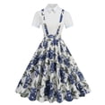 thumbnail image 2 of LYXSSBYX Casual Dresses for Women Women's Style Court Elegance Academy Age Reducing Elegance Large Skirt With Backstraps Retro Dress, 2 of 9