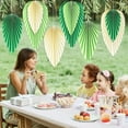 thumbnail image 6 of Paper Fans Party Decorations, Paper Leaves and Backdrop Decor for Classroom, Birthday and Bridal Shower Celebrations in Green, 9 Pcs, 6 of 8