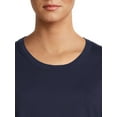 thumbnail image 4 of Time and Tru Women's Short Sleeve Tiered Knit Dress with Pockets, 4 of 5