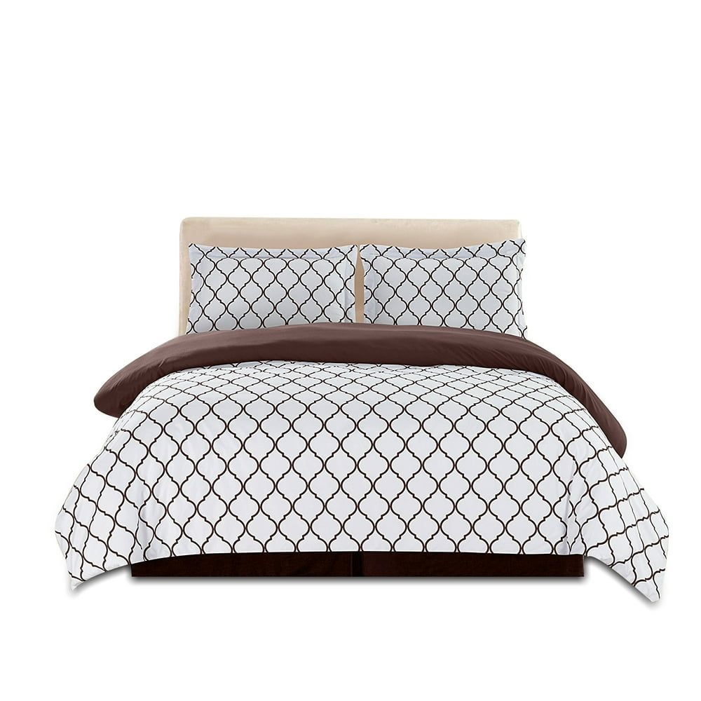 3 Piece Duvet Cover King with Sham Set, King Comforter Cover, White