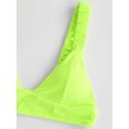 thumbnail image 6 of ZAFUL for Women Swimsuit Ribbed Elasticated Straps Bikini Swimwear Green M, 6 of 7