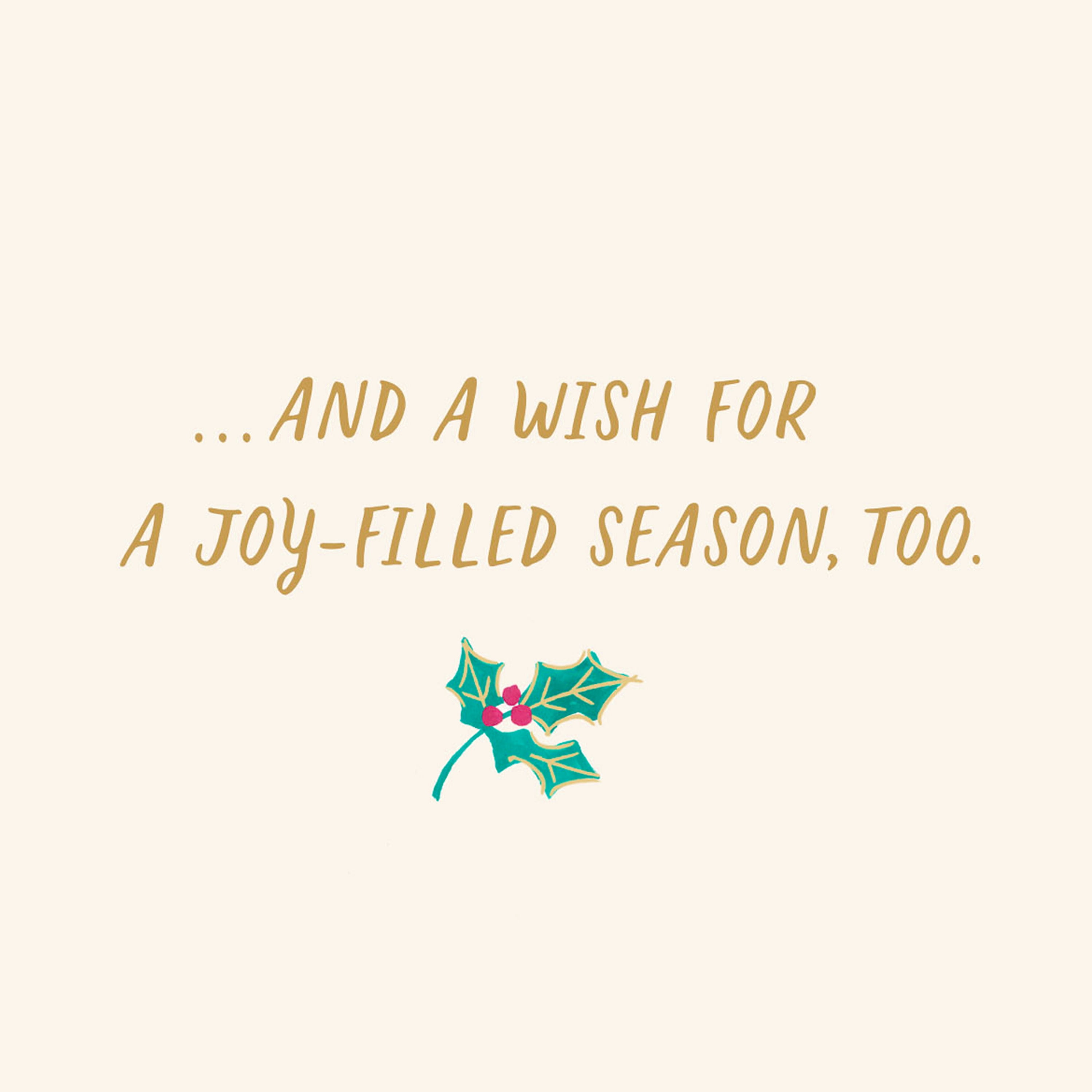 Hallmark Christmas Greeting Card (Peace on Earth Dove With Holly)