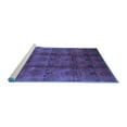 thumbnail image 2 of Ahgly Company Machine Washable Indoor Rectangle Oriental Blue Industrial Area Rugs, 6' x 9', 2 of 4