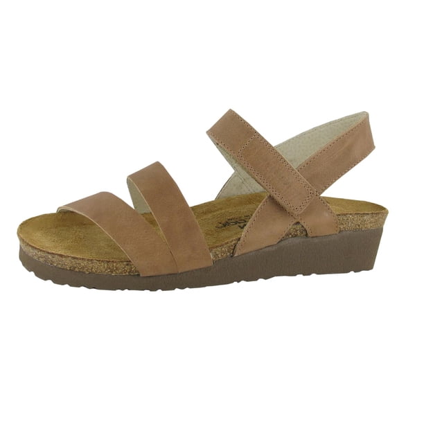 Sandalias NAOT Kayla para mujer, con soporte de 3 correas, color café café