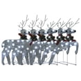 thumbnail image 1 of Juego de renos navideños con luz LED para exteriores Benzara, 6 piezas, 1 of 5
