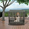 thumbnail image 3 of SMONTER Heavy Duty Dog Crate I Shape Strong Metal Kennel for Large Dogs, 3 of 7