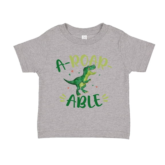 Aroarable Dinosaur Toddler T-Shirt 2T Athletic Heather
