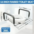 thumbnail image 5 of Raised Toilet Seat 250lbs, 3.5-inch Raised Toilet Seat with Handles, Heavy Duty Toilet Seat Riser for Seniors and Disabled Individuals, Handicap Toilet Seat with Padded Arms, 5 of 10