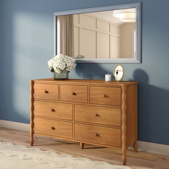 Jenny Lind 3 over 4 Drawer Dresser, Pecan