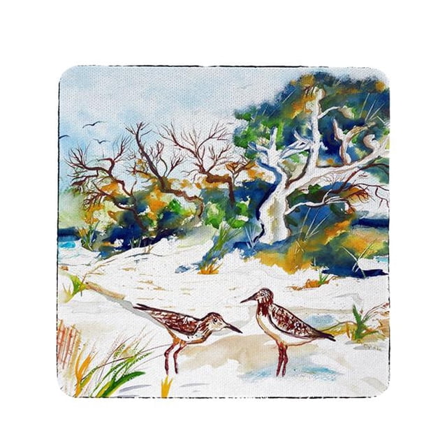 Betsy Drake CT487 Arbres et Sous-Verre de Plage - Lot de 4