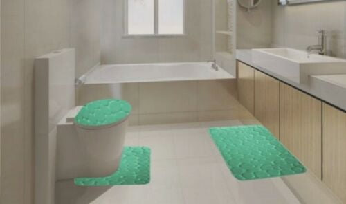 aqua bath mat set