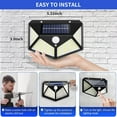 thumbnail image 6 of 2 Pack Solar Outdoor Lights, IP65 Waterproof Motion Sensor Outdoor Lights, 100 LEDs with Lights Reflector, Motion Sensor Security Lights for Exterior Wall, Patio, Yard, Garage, Deck, garden, 6 of 7