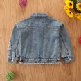 thumbnail image 6 of LYMAYTER Baby Toddler Girls Denim Jacket Coat Sequins Button down Jeans Long Sleeve Casual Outerwear 1-6Y, 6 of 10