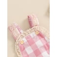 thumbnail image 6 of Nygoyerh Baby Girls Summer Straps Romper Sleeveless Plaid Print Lace Ruffles Jumpsuit 3M 6M 12M 18M Infant Toddler Sweet Bodysuit for Casual Daily Cute Clothes, 6 of 9