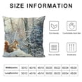thumbnail image 5 of Christmas Pillow Cover  Snowy Winter Landscape Rustic Linen Throw Pillow Covers Pine Trees Naughty Squirrel Printed Decorative Farmhouse Pillowcase for Couch Sofa Seating Bench (S7), 5 of 5