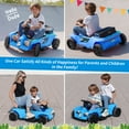 thumbnail image 6 of 24V 4-Wheel Electric Ride On Car for Kids, 2 Seater w/ Dual 120W Motors, Parent Remote Control & 2 Drive Modes, 200 Lbs Capacity, LED Lights, Music, USB & Storage Box, 6 of 6
