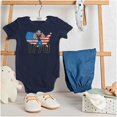 thumbnail image 3 of Popeye Thumbs Up USA American Flag Romper Boys or Girls Infant Baby Brisco Brands 12M, 3 of 7