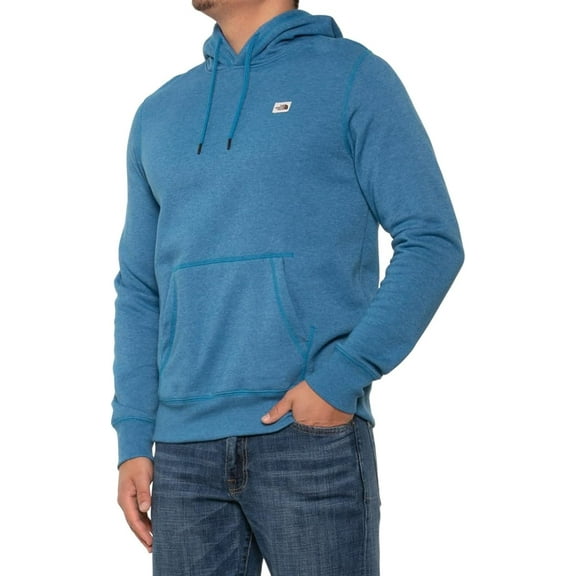 THE NORTH FACE Men's Heritage Patch Pullover Hoodie, Banff Blue Heather, Medium