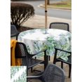 thumbnail image 5 of Outdoor Tablecloth with Umbrella Hole for Patio/Picnic/Party/Camping, Sage Green Wisteria Waterproof Table Cloth Square Cover Washable, Sprinng Summer Pastoral Botanical (54"x 54"), 5 of 8