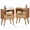 Tea color, variant on LEYAOYAO 2pc Nightstand with USB Ports, Woven Rattan Bedside Table with 1 Drawer and Lift-Up Legs, for Boho Bedroom, Wood