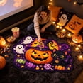 thumbnail image 3 of Assorted Novelty Shaped Cute Halloween Pumpkin Bath Mat Soft Absorbent Tufted Non Slip Washable Fall Bathroom Rug for Autumn Holiday Decor 24x16 Inch, 3 of 8