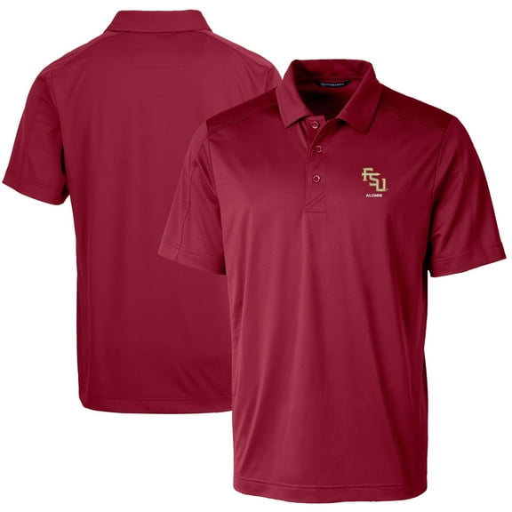 Men's Cutter & Buck Garnet Florida State Seminoles Alumni Logo Prospect Textured Stretch Polo