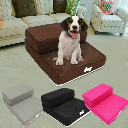 Moaere Hot Sale Pet Portable Pet Stairs Foldable Steps Removable Washable Carpet Tread for Dogs and