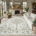 thumbnail image 3 of BERTHMEER 6'x9' Vintage Area Rugs for Living Room Green Rugs for Bedroom Kitchen Non Slip Washable Carpets Office Farmhouse Dorm Dining Room Oriental Traditional Distressed Rugs, 3 of 7
