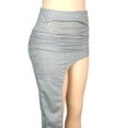 thumbnail image 4 of Wxolcjlv Women's Solid Ruched Asymmetrical Maxi Skirt High Waist Bodycon Chic Going‑Out Skirts, 4 of 8