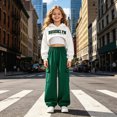 thumbnail image 2 of ZIXKCGDSE Girls 3 Piece Outfits Tank Tops Letter Print Hooded Sweatshirt and Sweatpants Set Size 9-10 Years, 2 of 4
