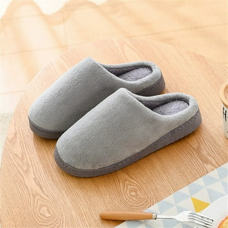 

2022 Winter Slippers Men Women Indoor Floor Flat Shoes Autumn Warm Home Cotton Warm Plush Bedroom Slides New Soft Sole Slipper