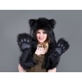 thumbnail image 5 of Black Bear Animal Full Hood Hoodie Cosplay costumes Hat Faux Fur 3 IN 1 Function, 5 of 5