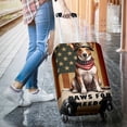 thumbnail image 3 of Freedom Paws Patriotic Toy Fox Terrier Vintage Memorial Day Travel Luggage Cover Dog Lover Suitcase Dust Protective Decor - 12006, 3 of 5