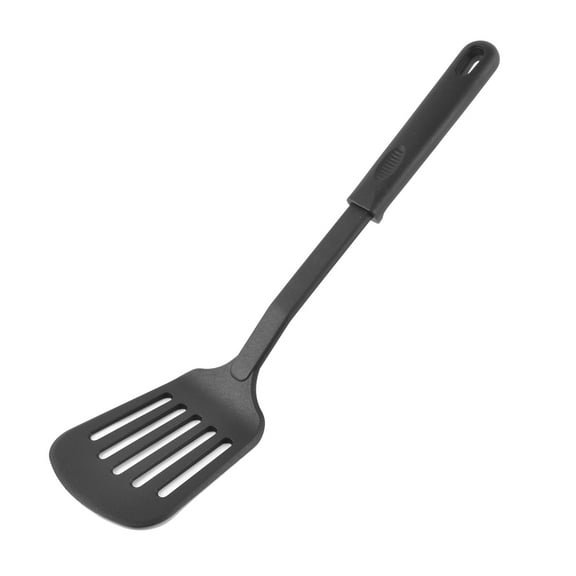 Uxcell Cooking Non-stick Heat Resistant Slotted Pan Turner Spatula Black