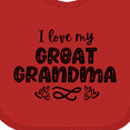 thumbnail image 4 of Inktastic I Love My Great Grandma with Hearts Boys or Girls Baby Bib, 4 of 4