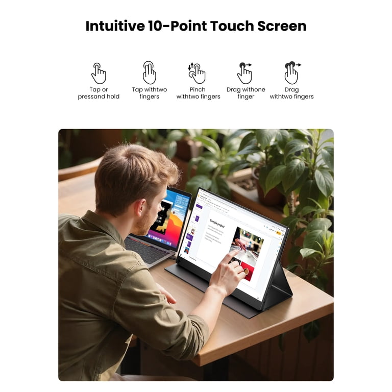 UPERFECT Portable 1080P FHD Touchscreen Monitor, Mini IPS HDR