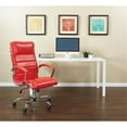 thumbnail image 2 of Chaise de Direction avec Siège Épais Rembourré en Similicuir Rouge, 2 of 5