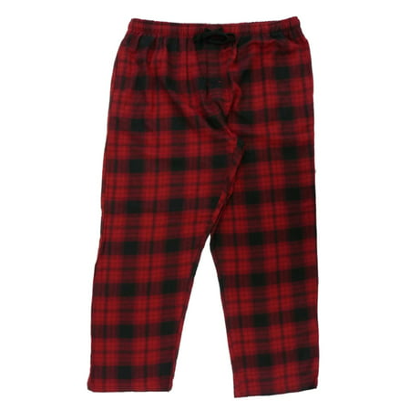 Northcrest Mens Red Plaid Flannel Sleep Pants Pajama Bottoms 2X ...