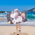 thumbnail image 5 of Unicorn and Heart Kids Hooded Beach Towel Baby Bath Poncho Towels with Hood Absorbent 50"x23.5" for Pool Swimming, 5 of 7