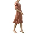 thumbnail image 2 of Lovito Elegant Polka Dot Ruffle Hem Virago Sleeve Draw Back Dress, 2 of 5