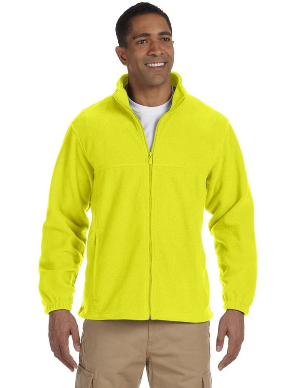 Harriton M990 Mens Full Zip Fleece Jacket Safety Yellow XSmall