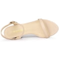 thumbnail image 4 of Sandalias de Tacón Alto Grueso Allegra K Beige US 7, 4 of 6