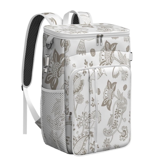 Vintage Soft Cooler Bag 20L - Artistic Abstract Pattern Insulated Backpack for Campers, Hikers & Beachgoers, Lightweight & Durable