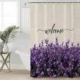thumbnail image 6 of Shower Curtains Purple Lavender Bath Curtain Spring Pastoral Style Waterproof Bathroom Shower Curtain Set with Hooks Decoration 72 x 72 Inches, 6 of 7
