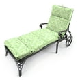 thumbnail image 2 of Jordan Manufacturing 72" x 22" Rubin Everest Green Leaves Rectangular Outdoor Chaise Lounge Cushion with Ties and Hanger Loop, 2 of 10