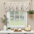 thumbnail image 3 of Flower Window Valance Curtain Nature Plant Floral Rod Pocket Short Curtain for Living Room, Bedroom & Kitchen Window Decor 42x12in, 3 of 8