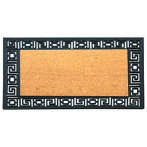 A1HC Natural Coir and Rubber Door Mat, 24x36, Thick Durable Doormats for Indoor Outdoor Entrance, Heavy Duty, Low Profile Easy to Clean, Long Lasting, Front Porch Entry Rug, Black (RC184NW-24X36)