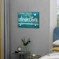 thumbnail image 5 of Teal Together Wall Art Rustic Family Signs Picture for Kitchen Living Room Inspirational Love Saying Poster Dining Room Decor Canvas Farmhouse Textured Painting Artwork Bedroom Home Decorations 12x16, 5 of 6